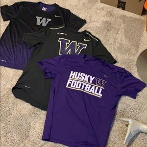 3 Nike Men’s UW dry fit shirts